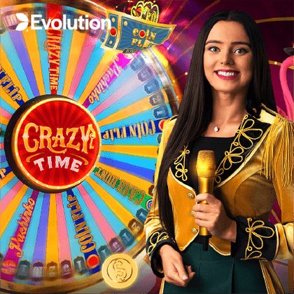 Portada del programa de premios Crazy Time con su rueda