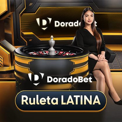Portada del juego Ruleta Latina de DoradoBet con crupier